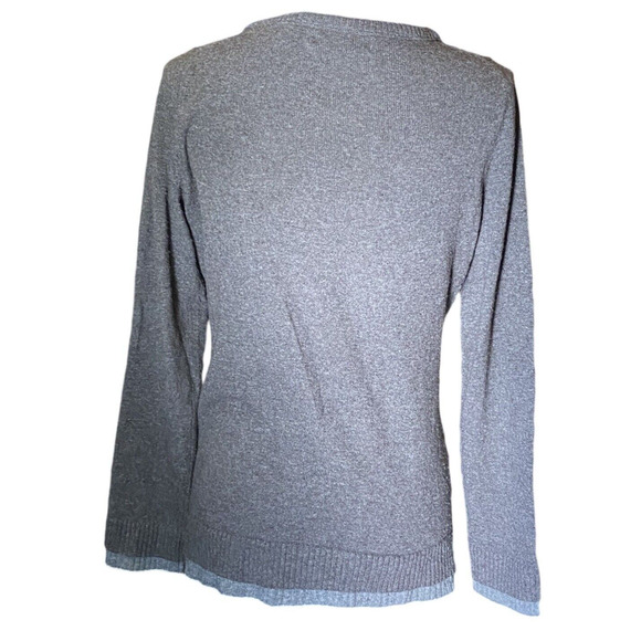 Academia Banana Republic Womens M Gray Preppy Wool/Cashmere Blend Sweater - Picture 2 of 9